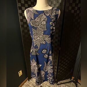 connected apparel Blue Floral Dress